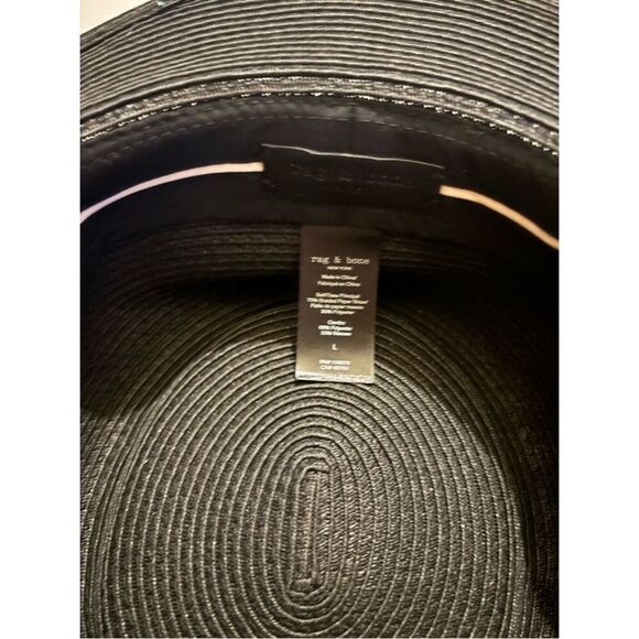 rag & bone Black Somer Beach Hat  Size L ~ Excellent main image 9